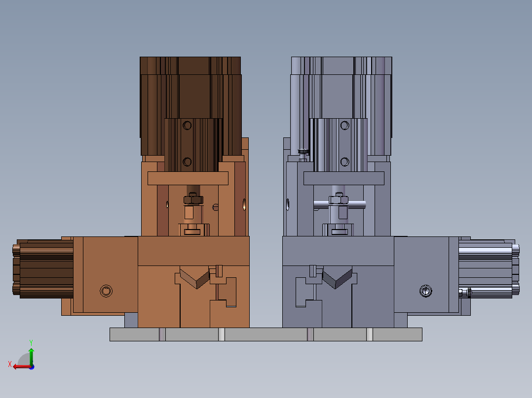 2ZY 前门-B柱边-外水切软模工装sw18可编辑后视图