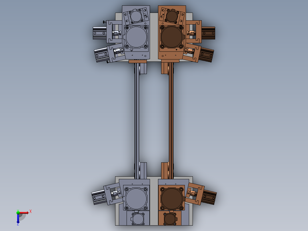 2ZY 前门-B柱边-外水切软模工装sw18可编辑俯视图