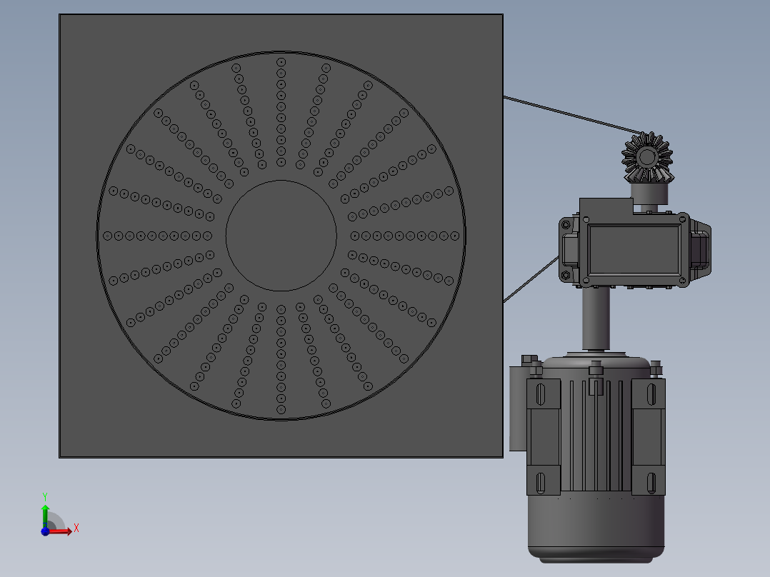 NJP1200型胶囊充填机转塔机构设计(sw12+说明书+cad)前视图