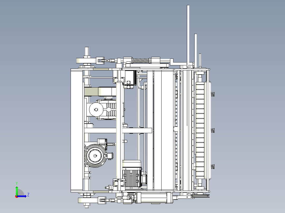 全自动热封冷切制袋机x_t左视图
