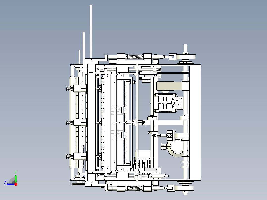 全自动热封冷切制袋机x_t右视图