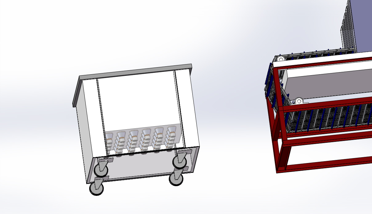 网链式超声波清洗线3D图纸 E217