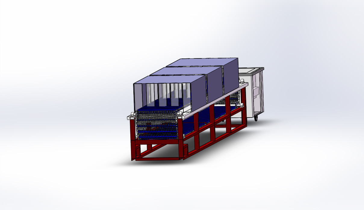 网链式超声波清洗线3D图纸 E217