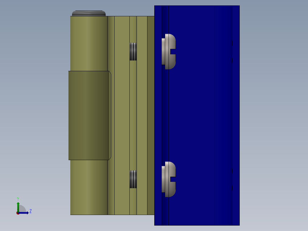 step格式电气柜SW2015含部分特征左视图