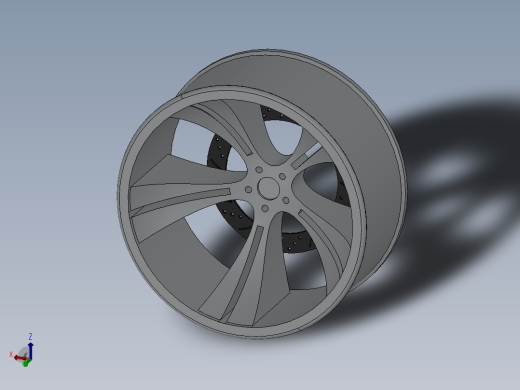 运动车的车轮3D模型