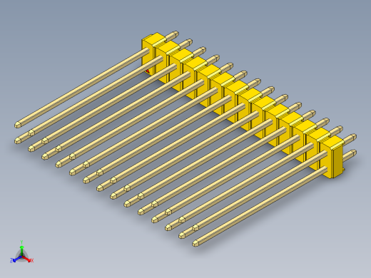 彩色公头100mil（2.54mm）系列-DS1021_yellow_2x14p_100mil_Type43_rev1.0
