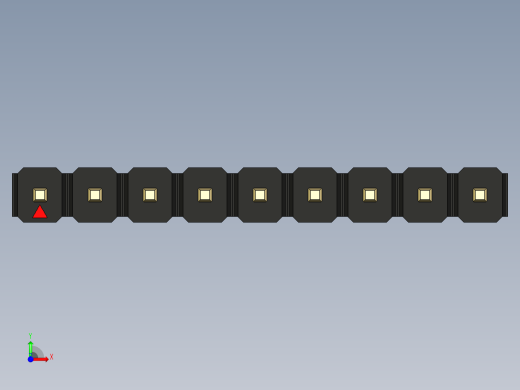 彩色公头100mil（2.54mm）系列-DS1021_black_1x09p_100mil_Type19_rev1.0前视缩略图