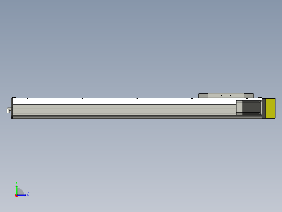 直线运动，行程950+mm左视图