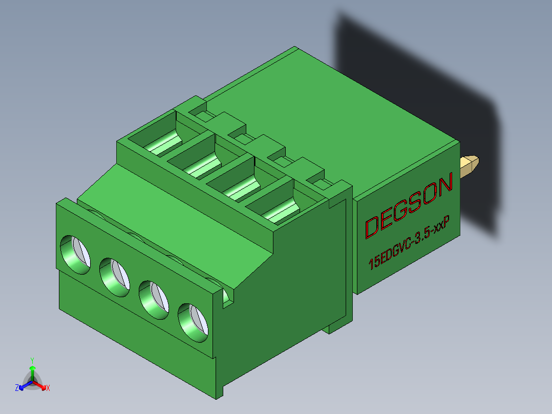 15EDG-3.5-4P(V-Hht)主视图