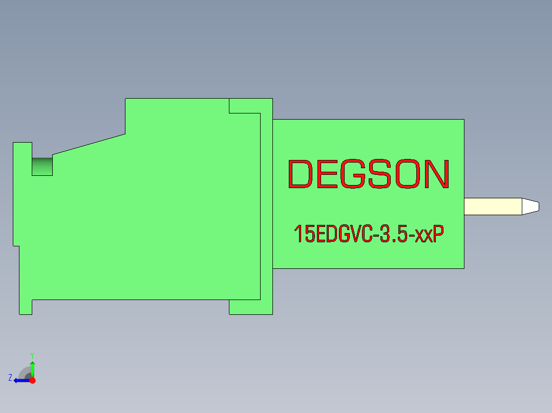 15EDG-3.5-4P(V-Hht)右视图