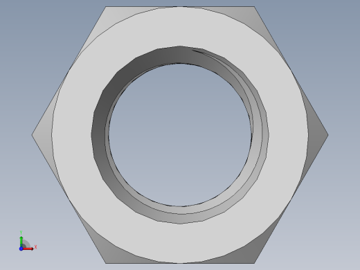 DIN 934 螺母-M20 Nut.SLDPRT前视缩略图