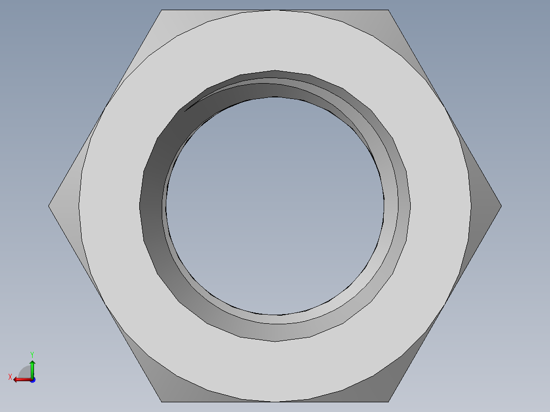 DIN 934 螺母-M20 Nut.SLDPRT后视图