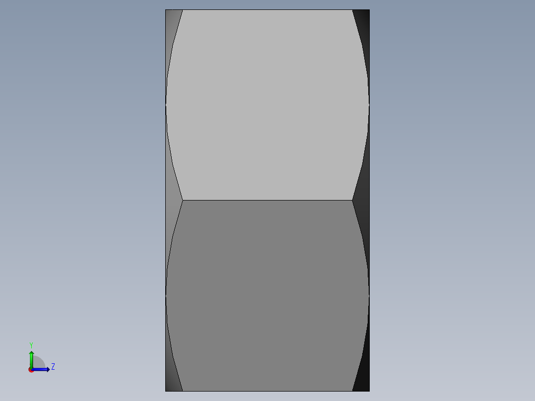 DIN 934 螺母-M20 Nut.SLDPRT左视图