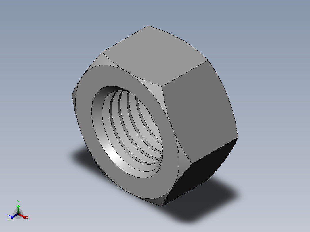 DIN 934 螺母-M20 Nut.SLDPRT正等轴测图