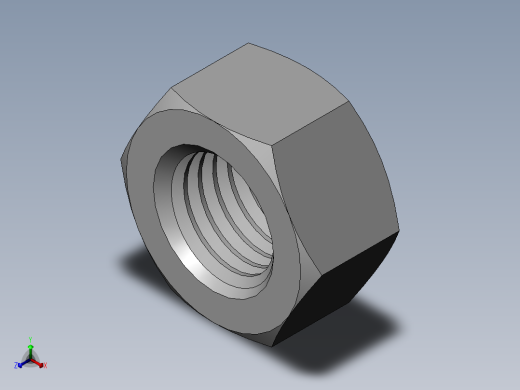 DIN 934 螺母-M20 Nut.SLDPRT正等轴测缩略图