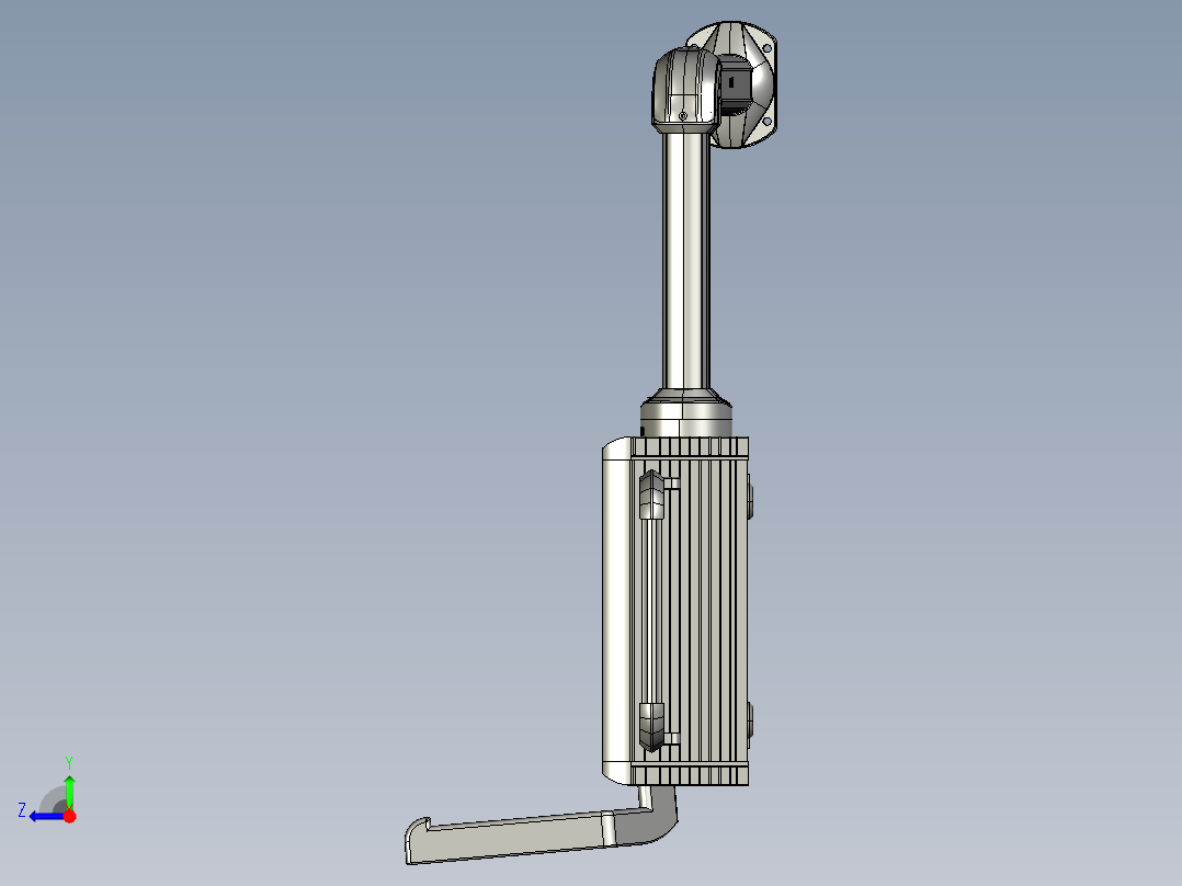悬臂控制操控箱键盘支架-C2-固定底座-转角-箱体连接器-500-300右视图
