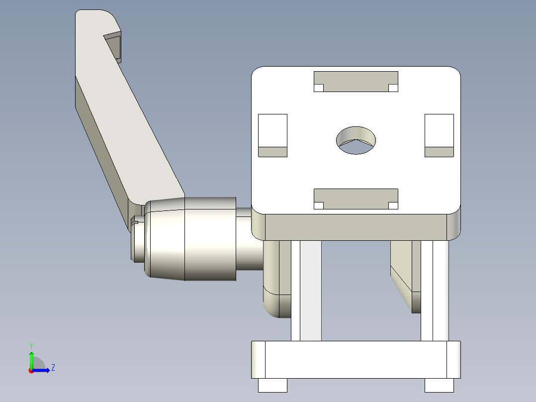 型材-BR 45X45 PIVOT JOINT WITH LEVER KJN502684L左视图
