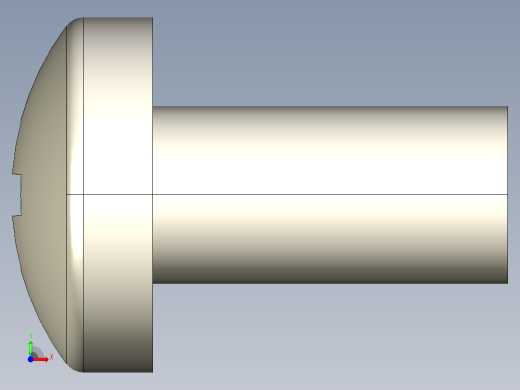螺丝 M2 x 十字盘头-M2 x 4 Screw head.STEP前视缩略图