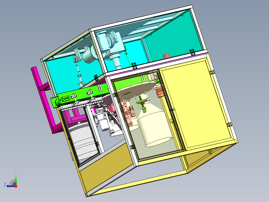 W1375-瓶盖自动封装系统设计【0.9万字+10张CAD图+SW三维图】右视图