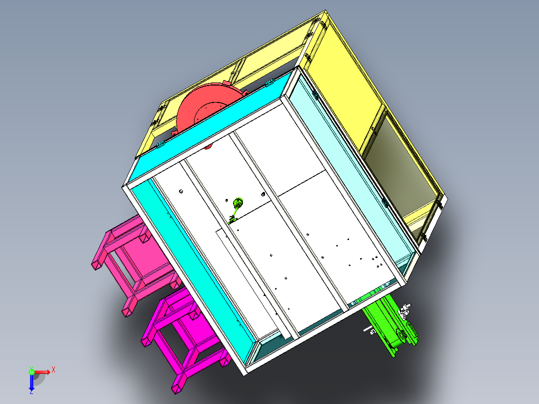 W1375-瓶盖自动封装系统设计【0.9万字+10张CAD图+SW三维图】俯视图