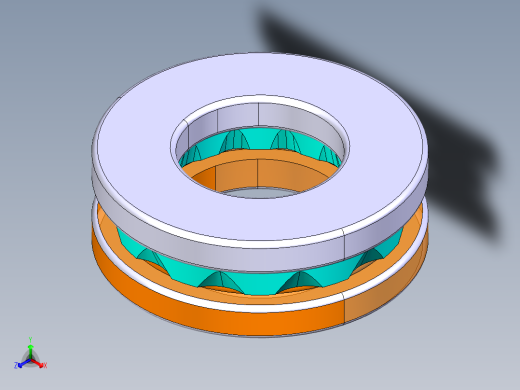 平面推力球轴承51306正等轴测缩略图