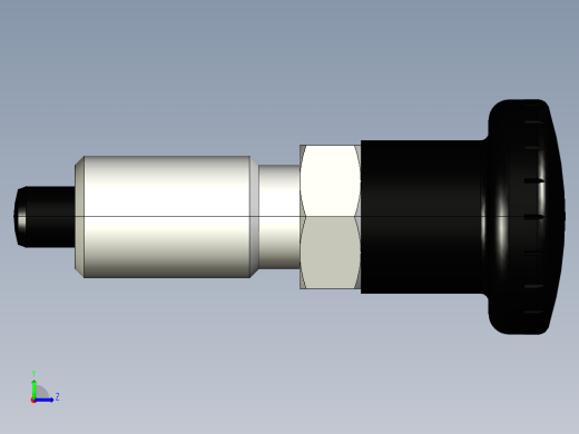 分割定位柱(無卡鎖A)2211-3D多系列多零件图纸模型左视缩略图