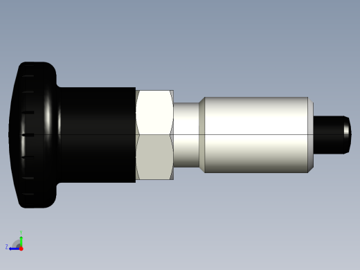 分割定位柱(無卡鎖A)2211-3D多系列多零件图纸模型右视缩略图