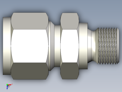 不锈钢世伟洛克管接头，外螺纹接头，12 mm管外径x M14 x 1.5外螺纹俯视缩略图