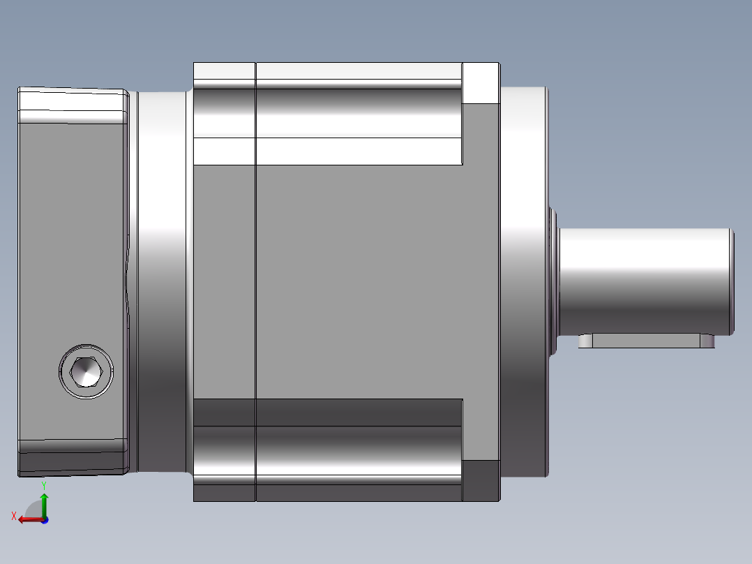 行星减速机90法兰减速机 FAB-090D-L1-S2-P2-Φ19-Φ70-Φ90-M5-42后视图