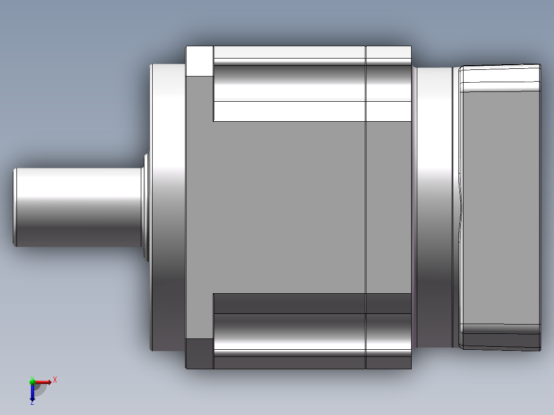 行星减速机90法兰减速机 FAB-090D-L1-S2-P2-Φ19-Φ70-Φ90-M5-42俯视图