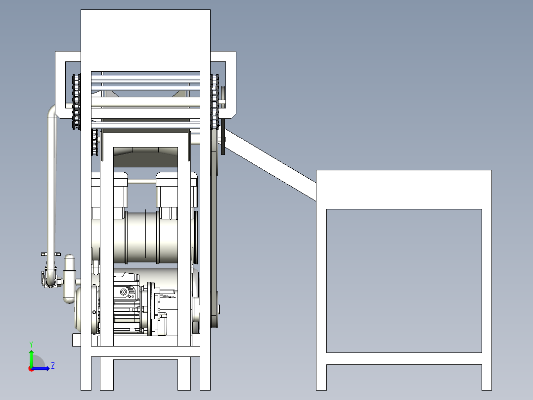 水果分拣分级机构设计含三维二维+说明左视图