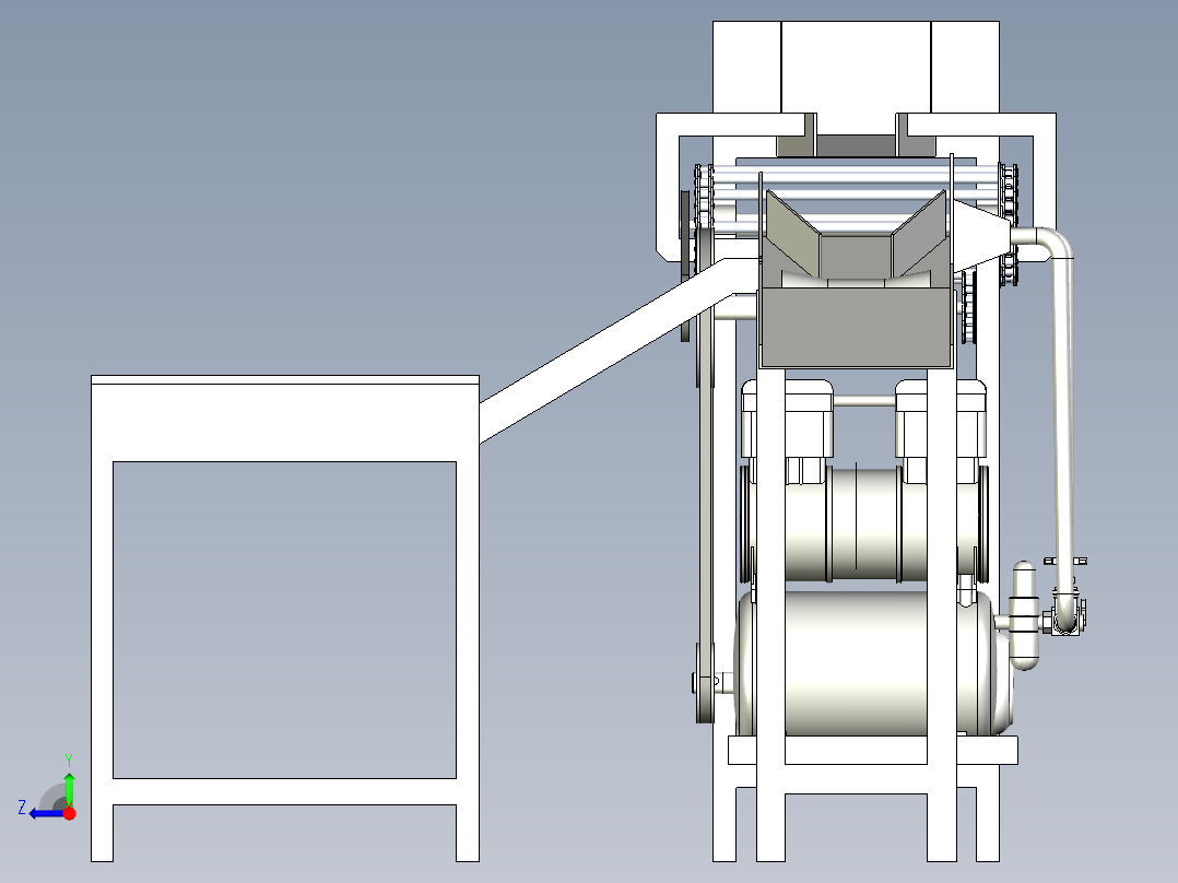 水果分拣分级机构设计含三维二维+说明右视图
