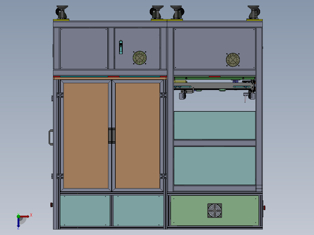 PCB插件机sw14可编辑俯视图