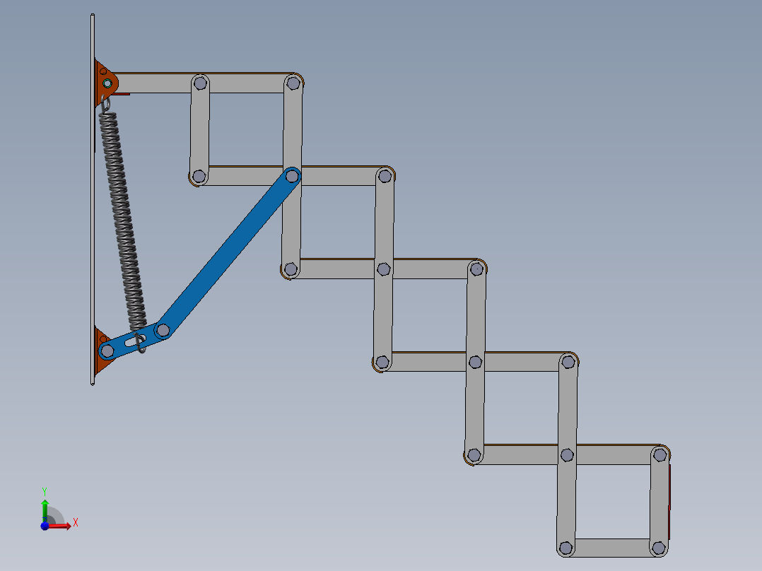 手动伸缩梯sw18可编辑前视图