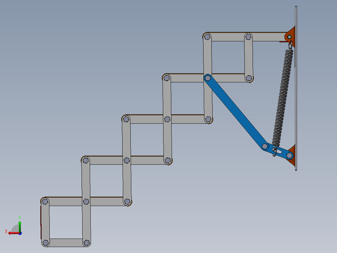 手动伸缩梯sw18可编辑后视图