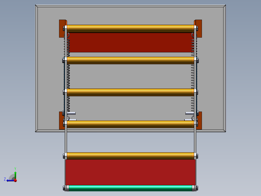 手动伸缩梯sw18可编辑右视图