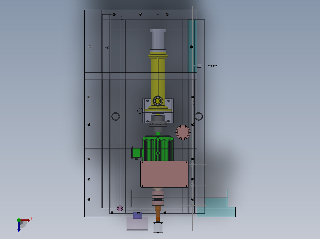 高地三维应力液压伺服装置设计俯视图