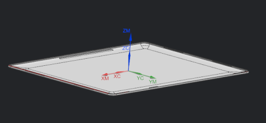 冲压笔记本外壳铣三侧高光C角带程序模型缩略图