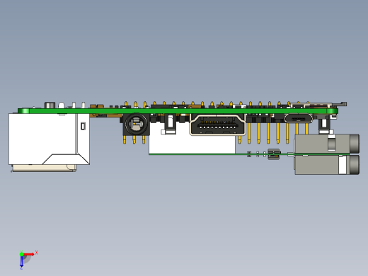 用于音频输出RPI3的PCB主板俯视缩略图