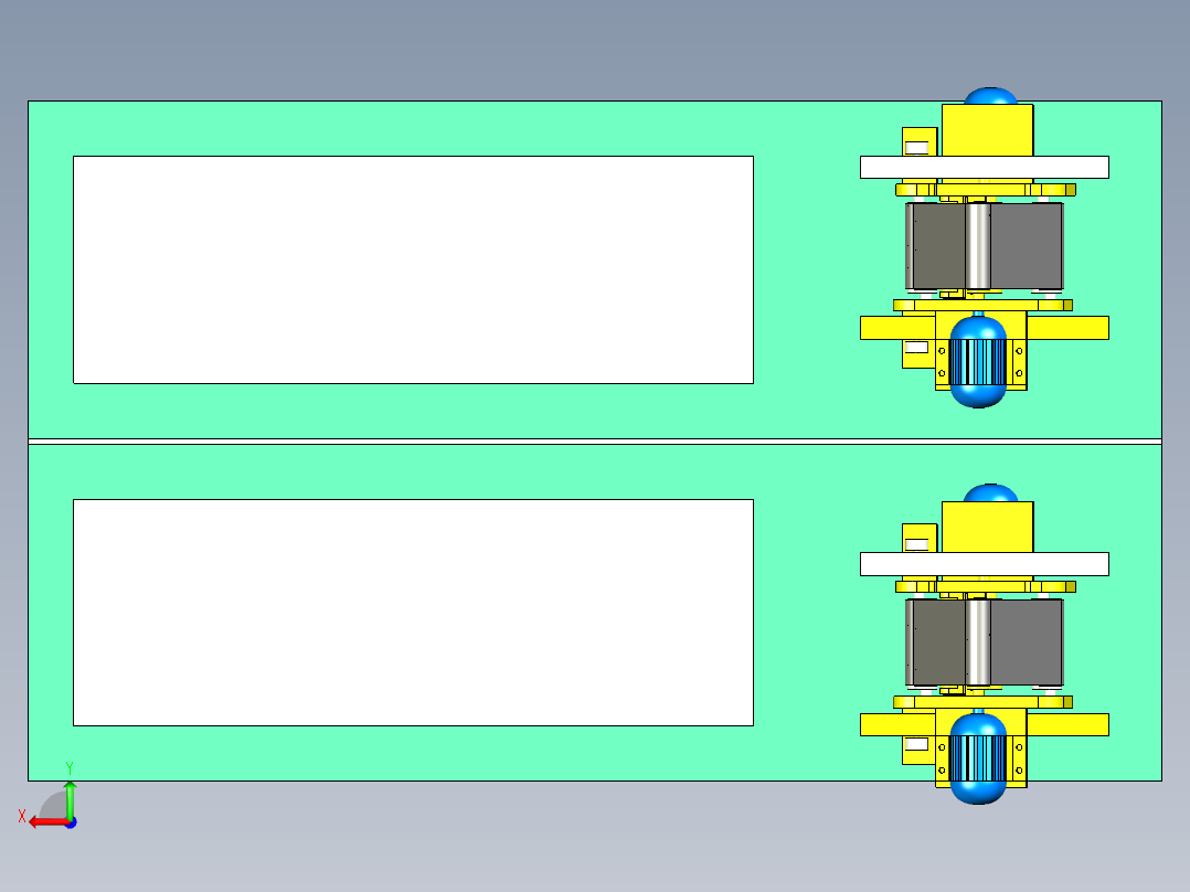 机械加工车间履带式打磨机三维设计后视图
