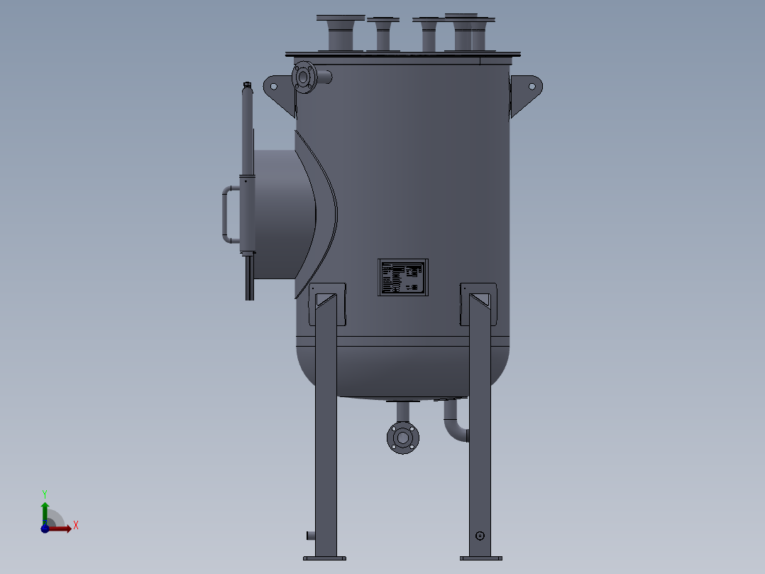 压力容积、注气容器前视图