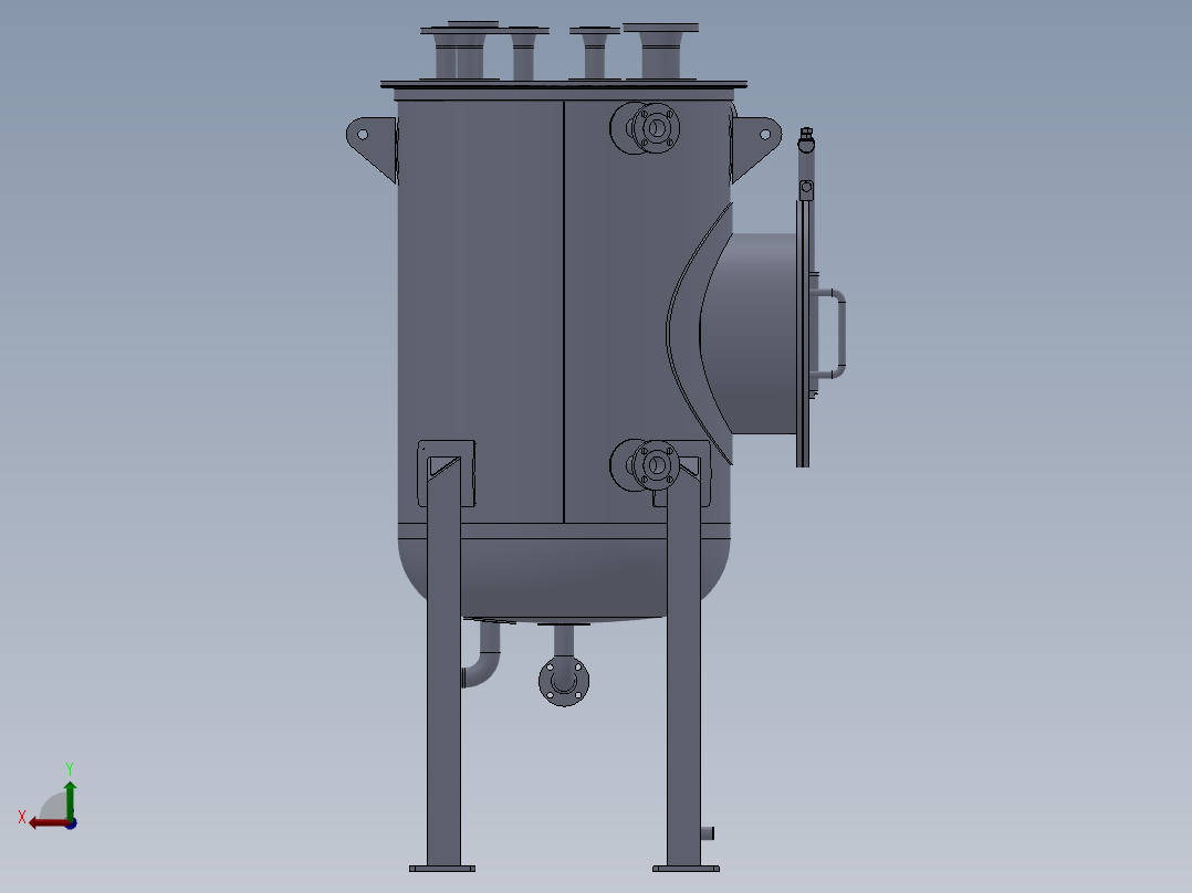 压力容积、注气容器后视图