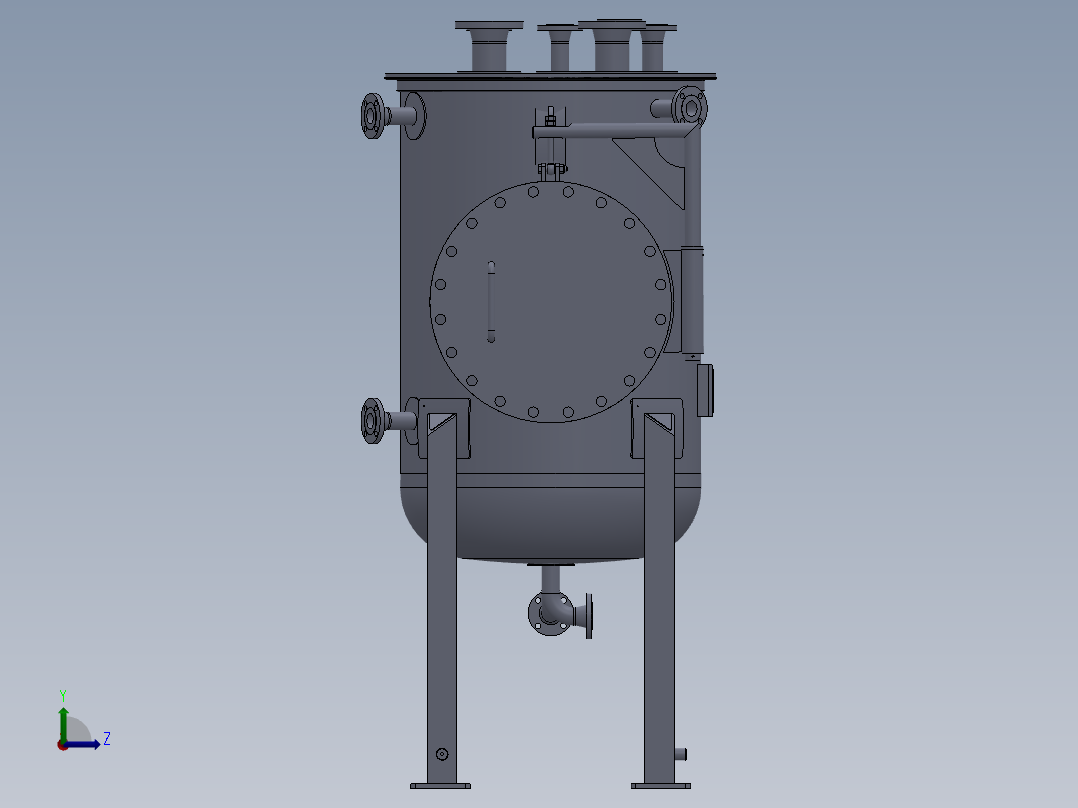 压力容积、注气容器左视图