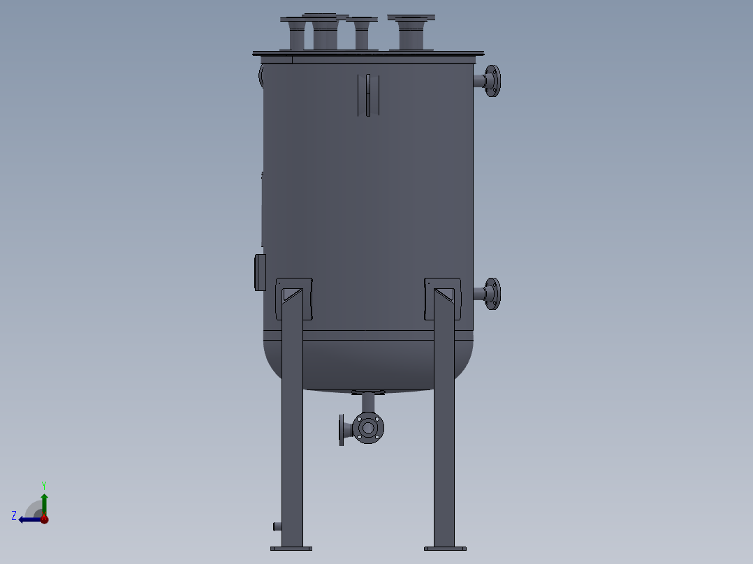 压力容积、注气容器右视图