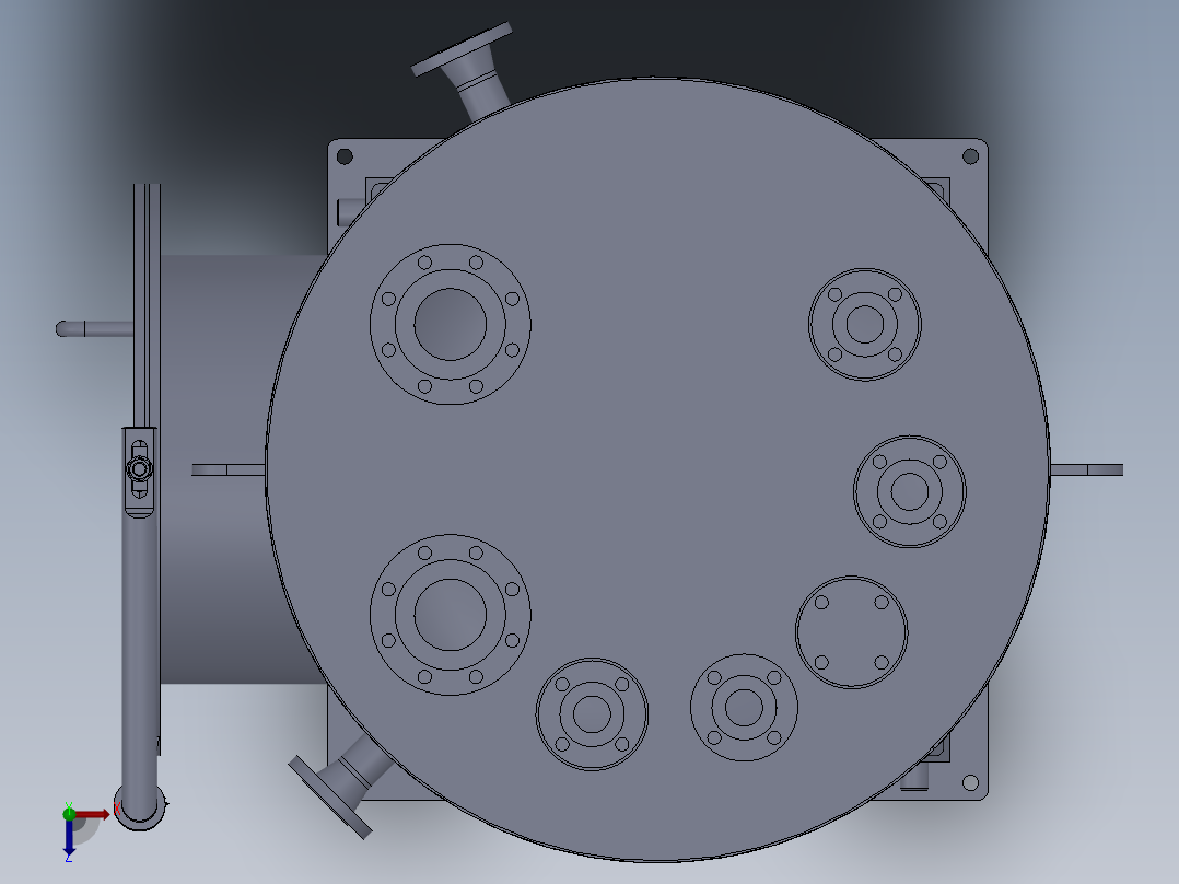 压力容积、注气容器俯视图