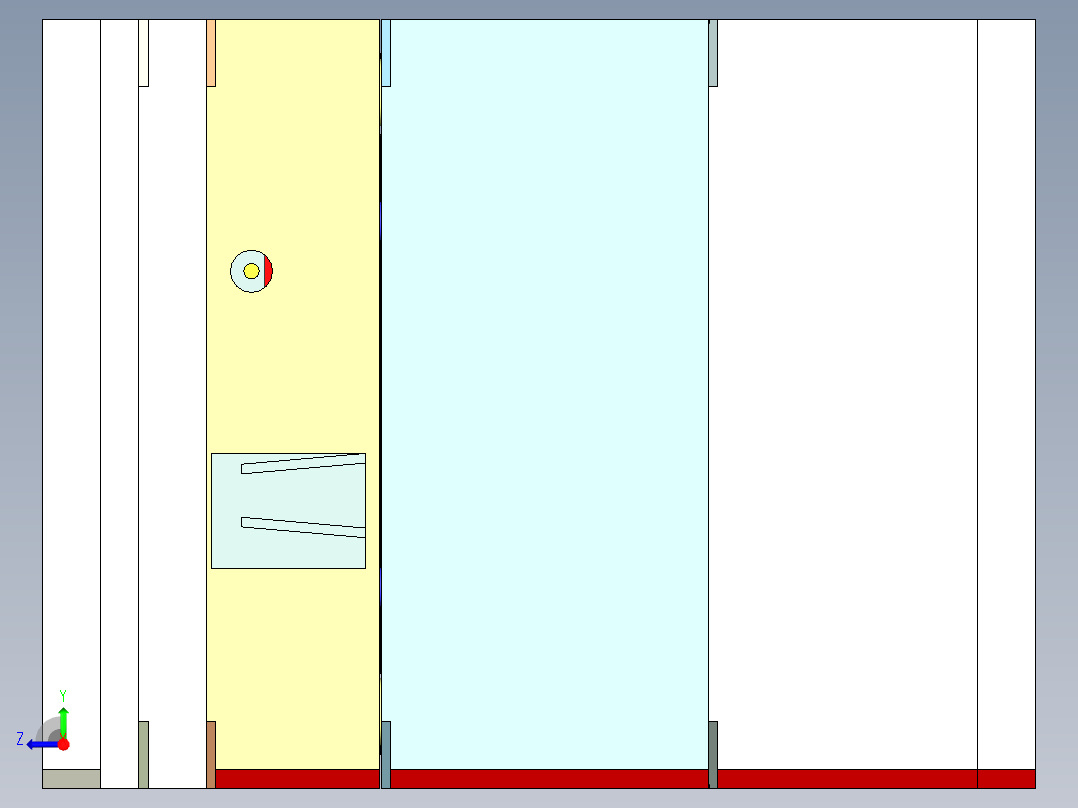 空气过滤器底座（三板模+前模斜顶）右视图