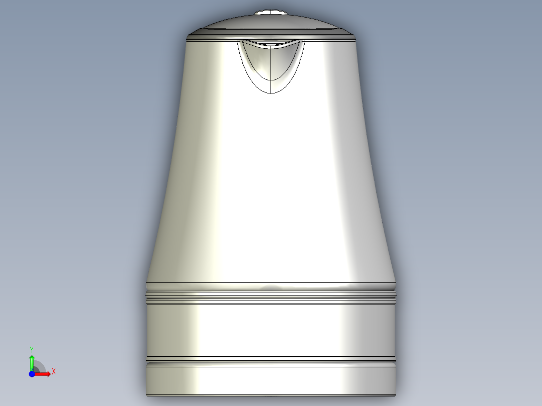 一款1.2升的玻璃热水壶前视图