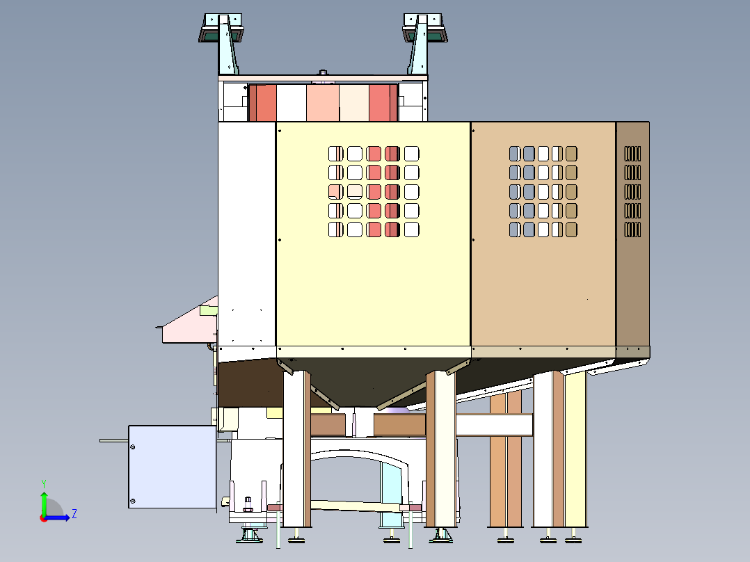 DM-7160 多工位精密零件数控钻铣中心左视图