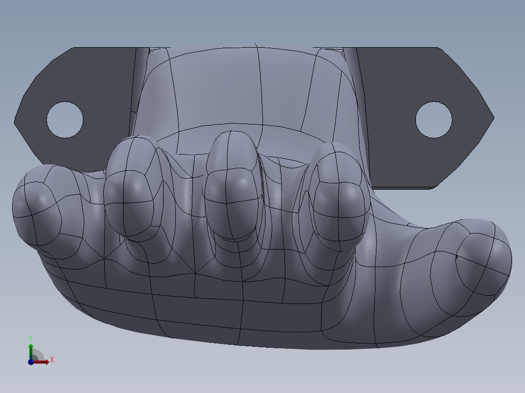 手套成型机。前视图