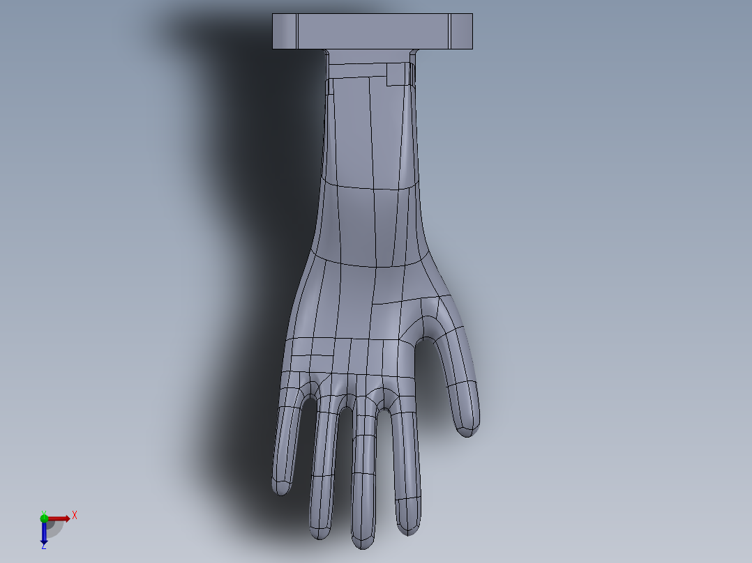 手套成型机。俯视图